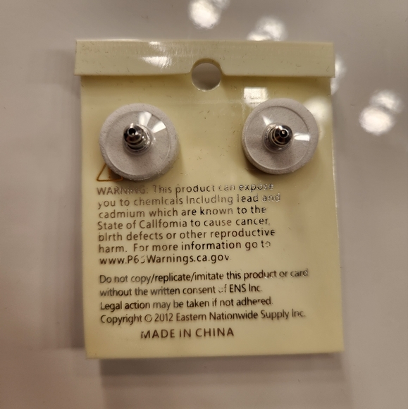 Silver red earrings - Picture 2 of 2